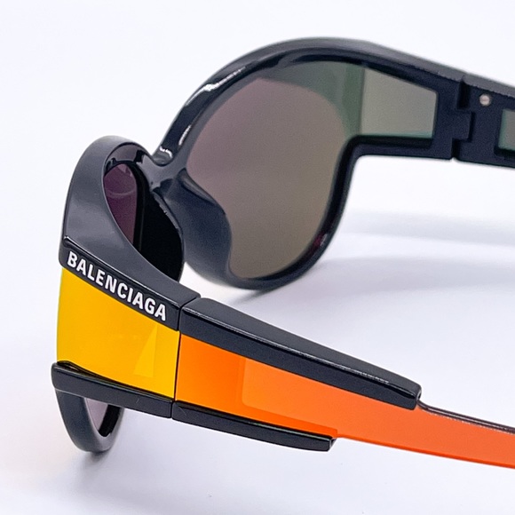 NEW BB0038SA 004 UNISEX BALENCIAGA SUNGLASSES BB0038S ORANGE - Picture 5 of 12